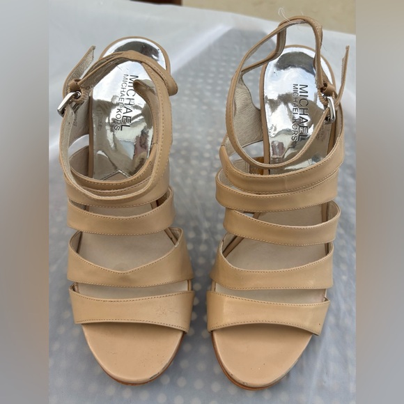 Michael Kors Beige Strappy Sandals - Picture 1 of 4